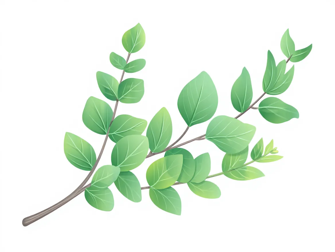 Illustratie van een natuurlijk blad als symbool voor natuurlijke vitaminen en welzijn